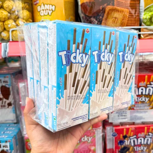 Chỗ sỉ bánh Que Đũa Phủ Sữa Ticky Uni Firms Lốc 13 Hộp - Màu Xanh Dương