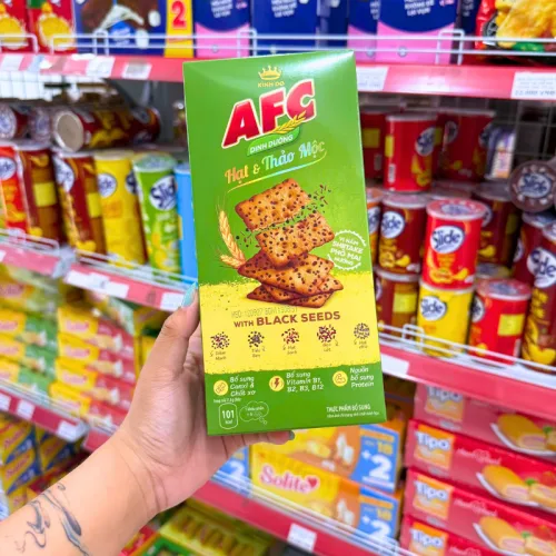 AFC Hạt & Thảo Mộc Bánh Quy Vị Shiitake Phô Mai Nướng 109g