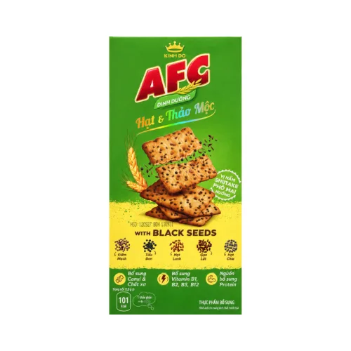 AFC Hạt & Thảo Mộc Bánh Quy Vị Shiitake Phô Mai Nướng 109g