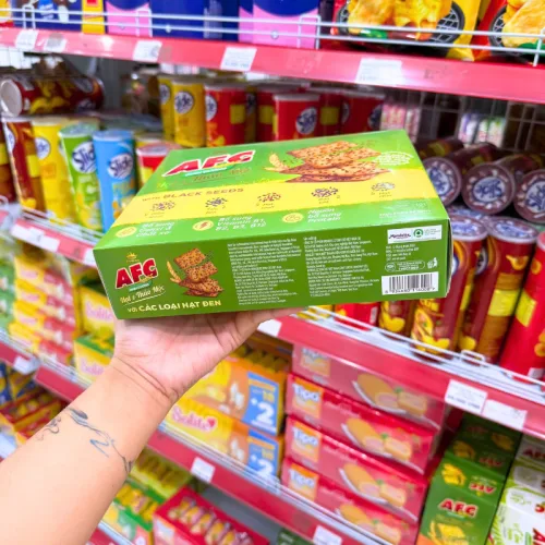 Bánh AFC Hạt & Thảo Mộc Vị Nấm Shiitake Phô Mai Nướng 261.6g Kinh Đô