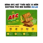 Bánh AFC Hạt & Thảo Mộc Vị Nấm Shiitake Phô Mai Nướng 261.6g Kinh Đô