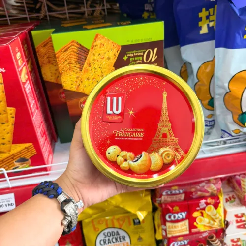 Chỗ sỉ bánh Quy Bơ LU Hộp Thiếc Tròn 180g