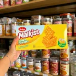 Nguồn hàng sỉ bánh Quy Giòn Lúa Mạch Phô Mai ROMA MALKIST Vàng 168g - Hộp 12 Gói