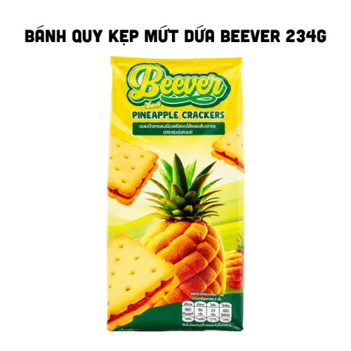 Shop sỉ bánh Quy Kẹp Mứt Dứa Beever 234g