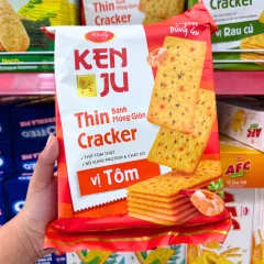 Bánh quy Kenju Richy vị tôm mỏng giòn, gói 192g