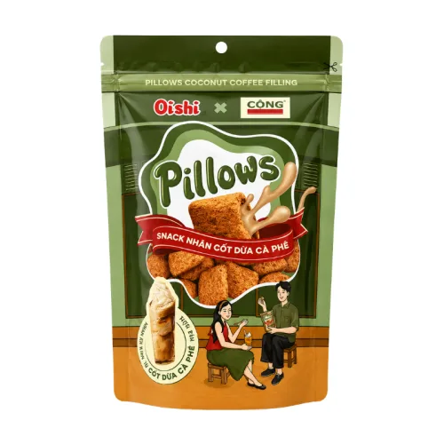 Chỗ sỉ bánh Quy Nhân Kem OISHI PILLOWS + Cộng Cà Phê Vị Cốt Dừa Cà Phê 80g – một lựa chọn đáng tham khảo trong OISHI PILLOWS