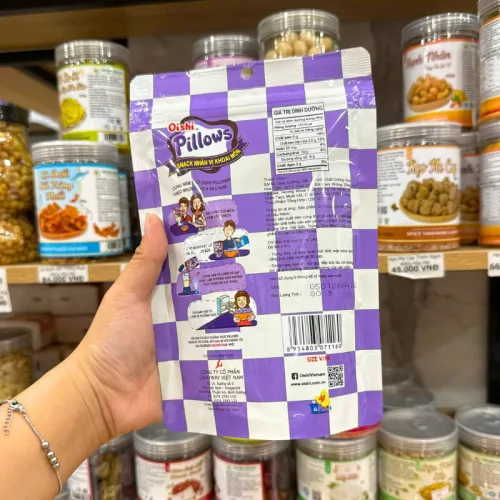 Chỗ sỉ bánh Quy Nhân Kem Socola OISHI PILLOWS Vị Khoai Môn 80g
