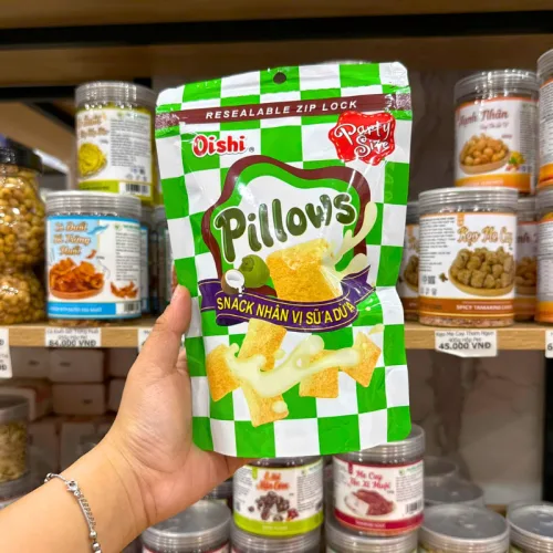 Bánh Quy OISHI PILLOWS Nhân Kem Socola Vị Sữa Dừa, 80g