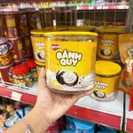 Bánh quy Sugarsky nhân socola nổ cắn bột nhão 500g, hộp vàng