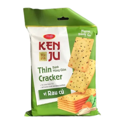 Bánh quy mỏng giòn Kenju Richy vị rau củ, gói 192g