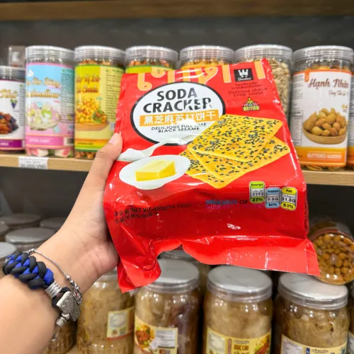 Bánh quy soda GODINN vị mè đen dành cho ăn kiêng 400g