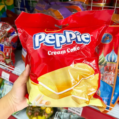 Chuyên sỉ bánh Richy PEPPIE Kem Mềm Bịch Màu Đỏ