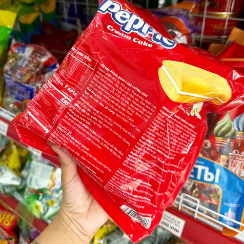 Chuyên sỉ bánh Richy PEPPIE Kem Mềm Bịch Màu Đỏ
