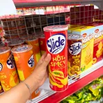 Shop sỉ bánh Snack Khoai Tây Lát Slide Thơm Cay - Bánh Slide Khoai Tây Màu Đỏ 145Gr (Hộp To)