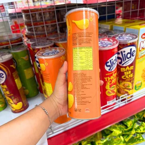 Bánh khoai tây lát Slide vị nguyên bản, hộp màu cam 145Gr