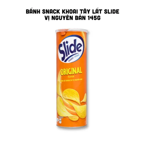 Bánh khoai tây lát Slide vị nguyên bản, hộp màu cam 145Gr