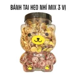 Chỗ sỉ bánh Tai Heo Mix 3 Vị (Caramel, Khoai Môn, Trà Xanh) 400g Thơm Ngon - Hũ Gấu Lớn