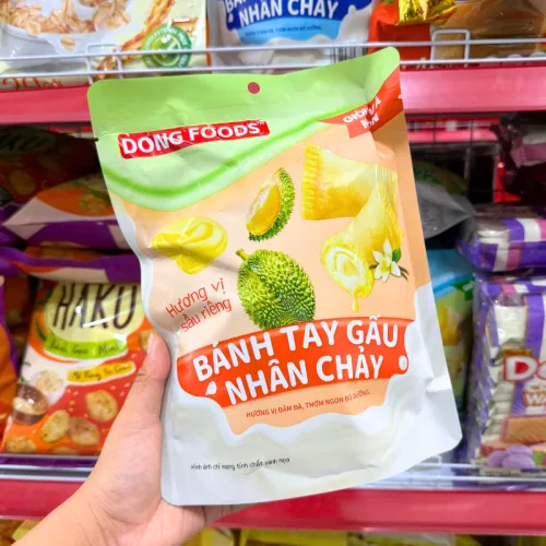 Shop sỉ bánh Tay Gấu Nhân Chảy Dong Foods Vị Sầu Riêng 120g