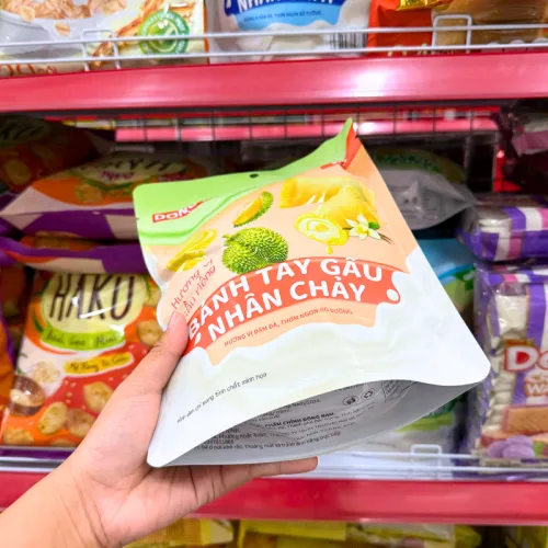 Shop sỉ bánh Tay Gấu Nhân Chảy Dong Foods Vị Sầu Riêng 120g