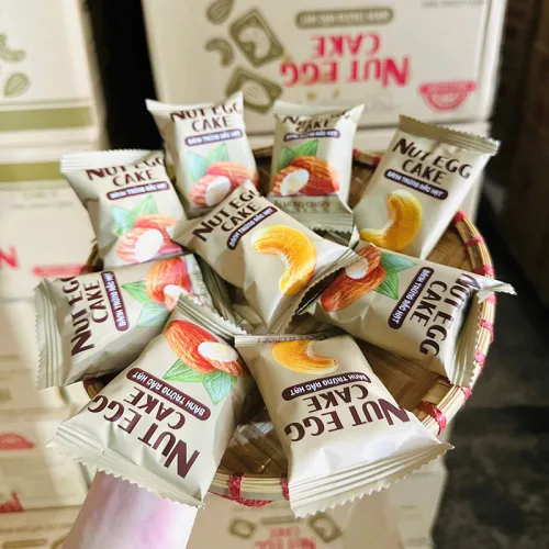 Bánh trứng Organic Food MH rắc hạt dinh dưỡng, gói 20 cái