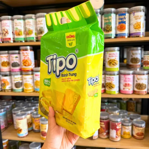 Chuyên sỉ bánh Trứng Tipo Kem Sầu Riêng, Trứng - Bánh Tipo Gói Lớn 220g