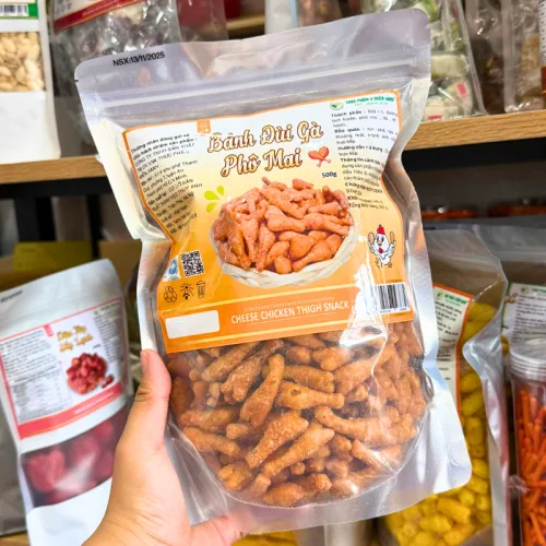 Nơi lấy sỉ bánh Đùi Gà Phô Mai 500g Túi Zip Bạc