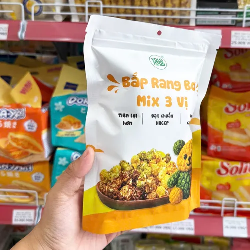 Nơi lấy sỉ bắp Rang Bơ Mix 3 Vị Yolo Food 100g
