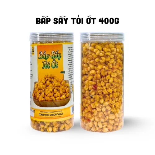 Bắp Sấy Tỏi Ớt Dạng Hộp 400g