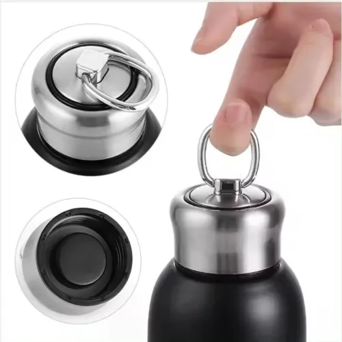 Bình inox giữ nhiệt mini 300ml, thiết kế có tay cầm