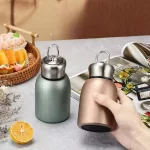Bình inox giữ nhiệt mini 300ml, thiết kế có tay cầm