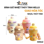 Chuyên sỉ bình Giữ Nhiệt Thủy Tinh Hello 400ml