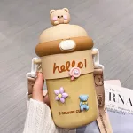 Chuyên sỉ bình Giữ Nhiệt Thủy Tinh Hello 400ml