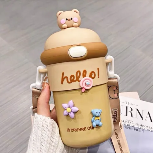 Chuyên sỉ bình Giữ Nhiệt Thủy Tinh Hello 400ml