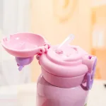 Chỗ sỉ bình Nước Giữ Nhiệt Cho Bé In Hoạt Hình Có Quai Đeo 450ml