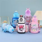 Chỗ sỉ bình Nước Giữ Nhiệt Cho Bé In Hoạt Hình Có Quai Đeo 450ml