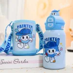 Chỗ sỉ bình Nước Giữ Nhiệt Cho Bé In Hoạt Hình Có Quai Đeo 450ml