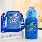 Chỗ sỉ bình Nước Giữ Nhiệt Cho Bé In Hoạt Hình Có Quai Đeo 450ml