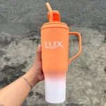 Ly nước Lux có quai cầm và ống hút