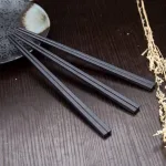 Bộ đũa đen họa tiết anh đào, dài 24 cm, gồm 10 đôi