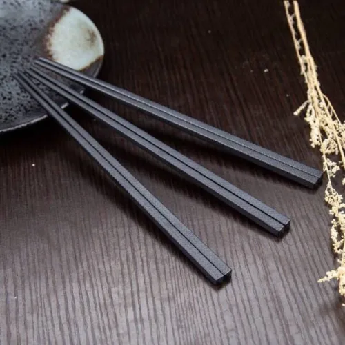 Bộ đũa đen họa tiết anh đào, dài 24 cm, gồm 10 đôi