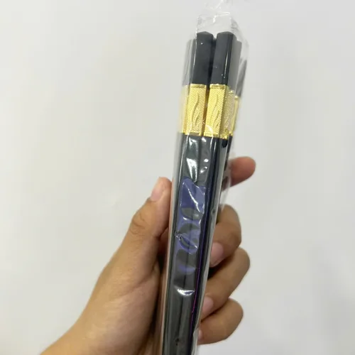 Chuyên sỉ bộ 10 Đôi Đũa Mạ Vàng Chống Trượt 24cm