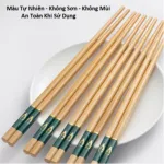 Nơi lấy sỉ bộ 10 Đôi Đũa Tre Chống Nấm Móc Trơn Trượt 24cm