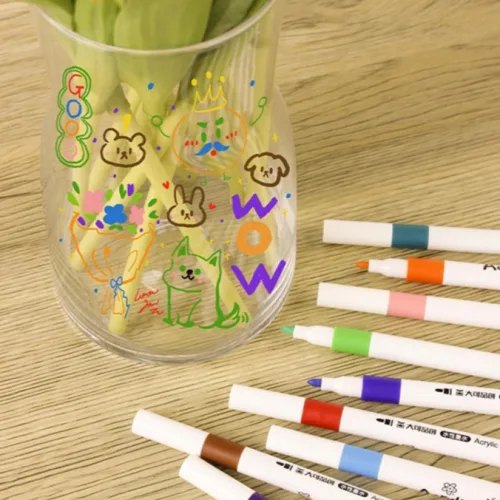 Bộ bút marker acrylic 48 màu, vẽ trên nhiều chất liệu