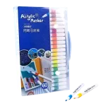 Nguồn hàng sỉ bộ 60 Màu Acrylic Vẽ Trên Mọi Chất Liệu Có Thể Vẽ Chồng Màu 20x14x3cm
