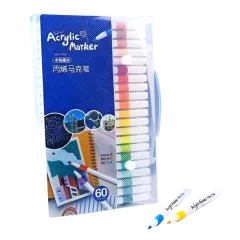 Nguồn hàng sỉ bộ 60 Màu Acrylic Vẽ Trên Mọi Chất Liệu Có Thể Vẽ Chồng Màu 20x14x3cm