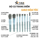 8 Món Cọ Trang Điểm Cá Nhân Kèm Túi Zip Tiện Lợi