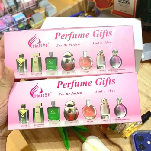 Nguồn hàng sỉ bộ Dùng Thử Nước Hoa Charme Màu Hồng 7 Mẫu (4 Mùi Nam & 3 Mùi Nữ) Dung Tích 3ml/Chai