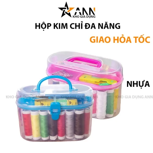 Shop sỉ bộ Kim Chỉ May Vá Đa Năng - Hộp Kim Chỉ Khâu 50 Món 14.5x9.5x7.5cm