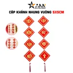 Đôi Khánh Nhung Tết Chúc Mừng Năm Mới 5x5cm