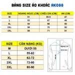 Áo khoác dù nam Rurumen có nón, 2 lớp, phối logo bên tay (có size 3x)